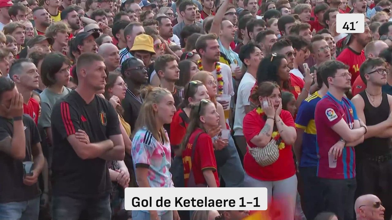 REACCION FANS BELGAS ESPAÑOL