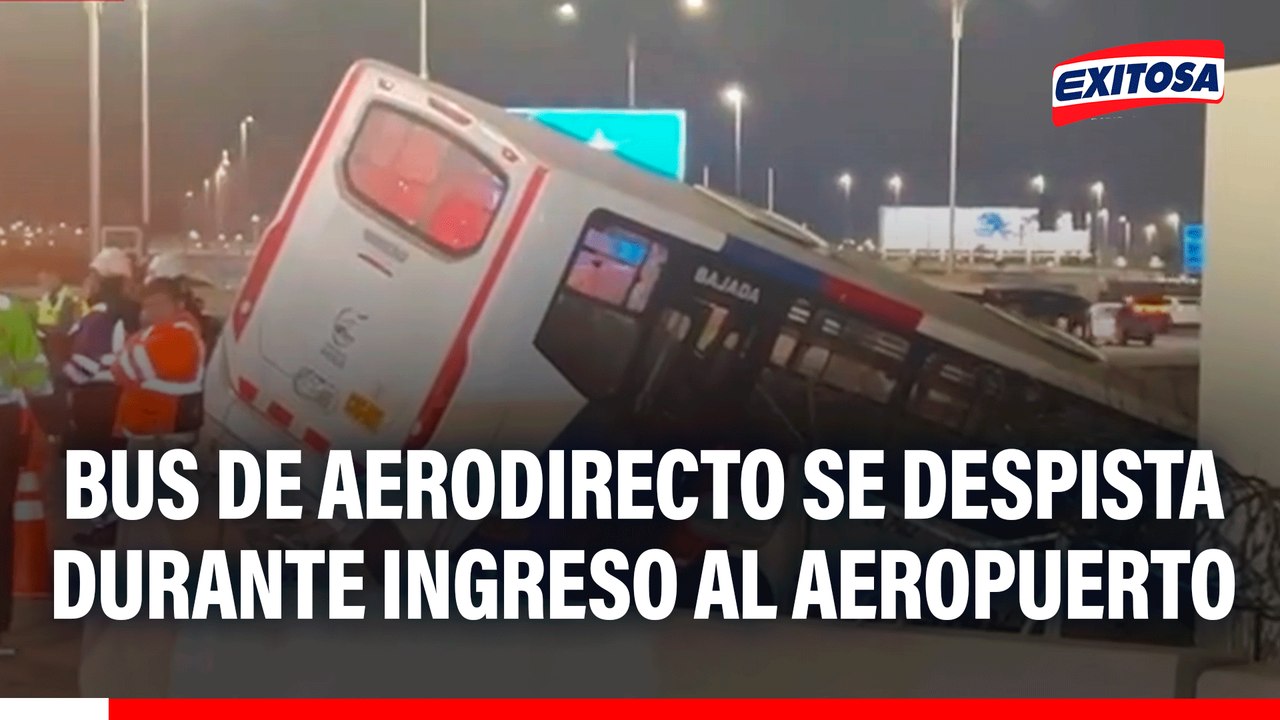 Bus de Aerodirecto se despista durante ingreso al aeropuerto internacional Jorge Chávez