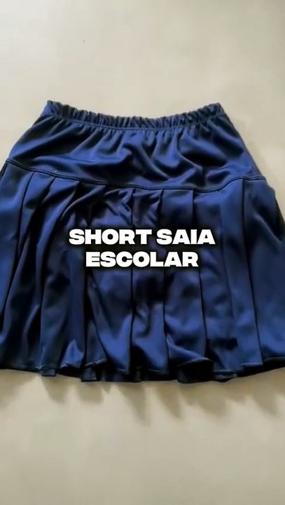 Short Saia Juvenil Infantil Escolar Básico Danças Esportes