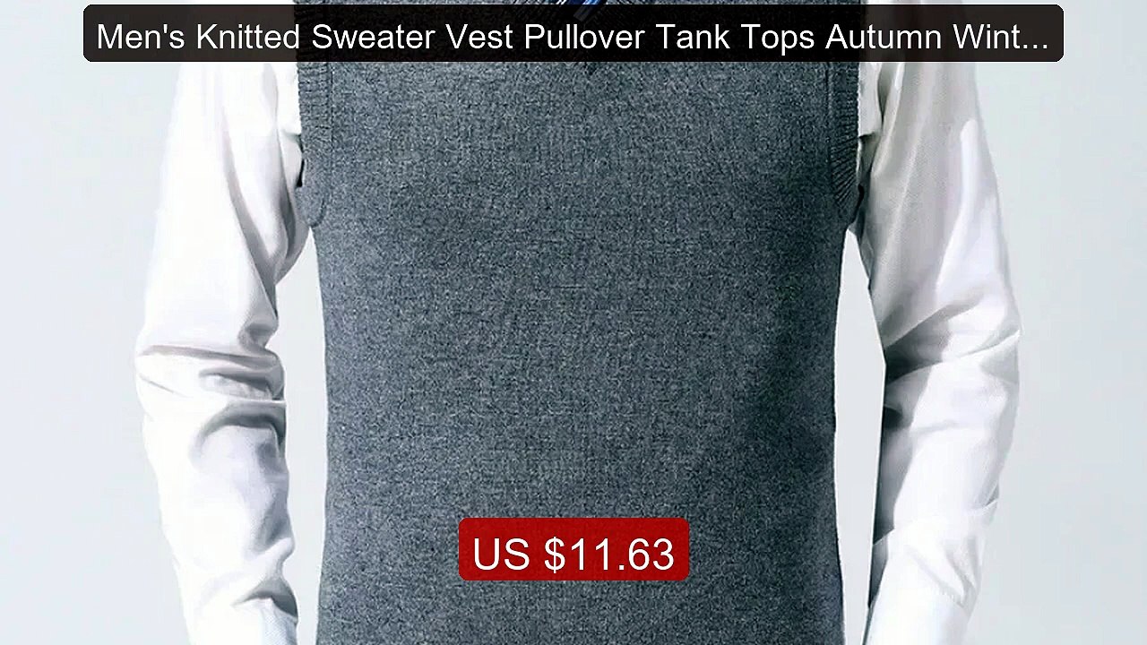 Men's Knitted Sweater Vest Pullover Tank Tops Autumn Winter... -- Top Pick 2026 | Unbeatable Price!