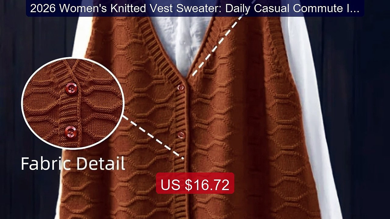 2026 Women's Knitted Vest Sweater: Daily Casual Commute Inner... -- Amazing Value 2026 | Must Have!