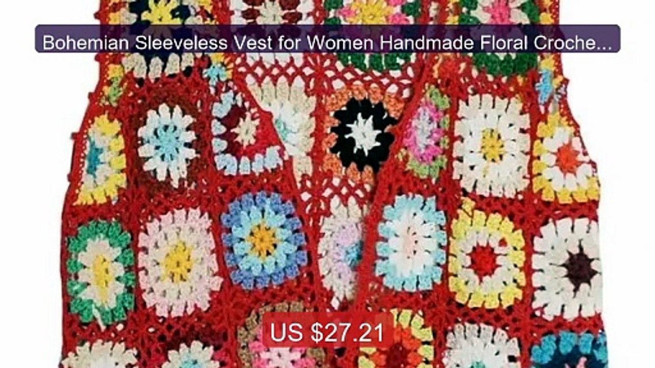 Bohemian Sleeveless Vest for Women Handmade Floral Crochet Hollowe... -- Best Deal 2026 | Shop Now!