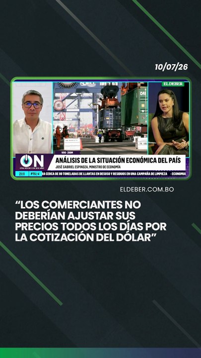José Gabriel Espinoza, ministro de Economía, pidió cautela ante la variación del tipo de cambio y sostuvo que el alza diaria del dólar no debería trasladarse de forma inmediata a los precios en el mercado interno.
