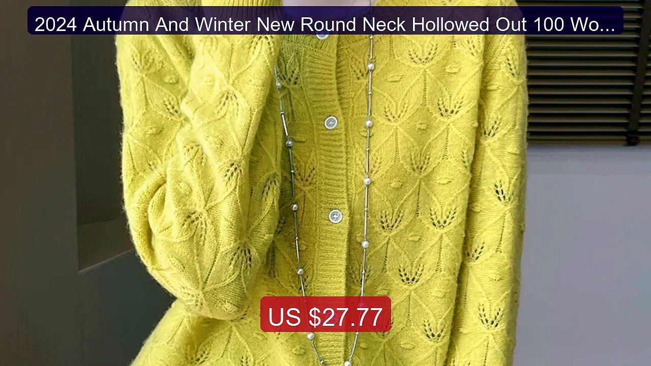 2024 Autumn And Winter New Round Neck Hollowed Out 100 Wool... -- Top Pick 2026 | Unbeatable Price!