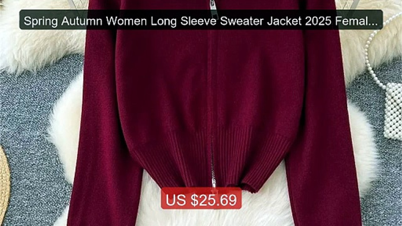 Spring Autumn Women Long Sleeve Sweater Jacket 2025 Female Lap... -- Hot Deal 2026 | Limited Offer!
