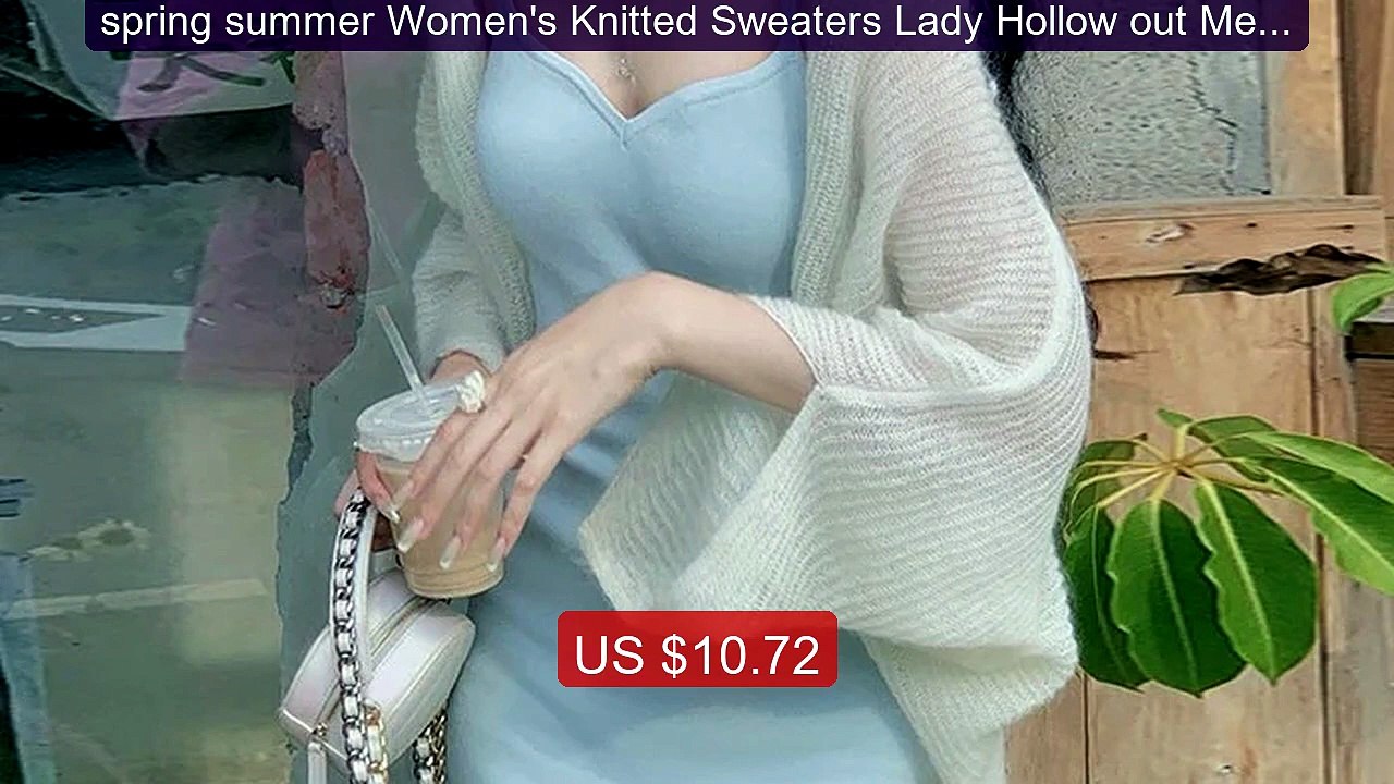 spring summer Women's Knitted Sweaters Lady Hollow out Mesh... -- Top Pick 2026 | Unbeatable Price!