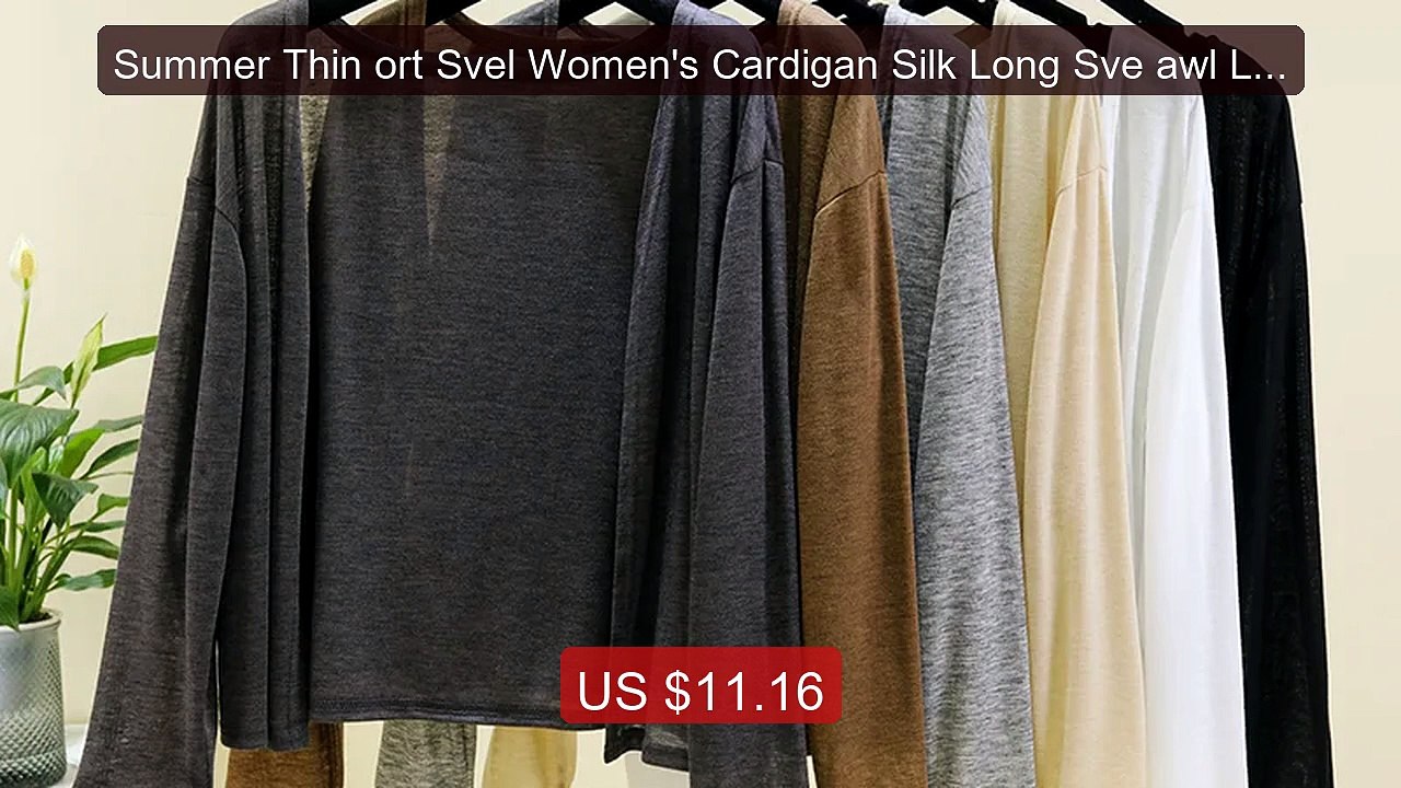 Summer Thin ort Svel Women's Cardigan Silk Long Sve awl Lig... -- Top Pick 2026 | Unbeatable Price!
