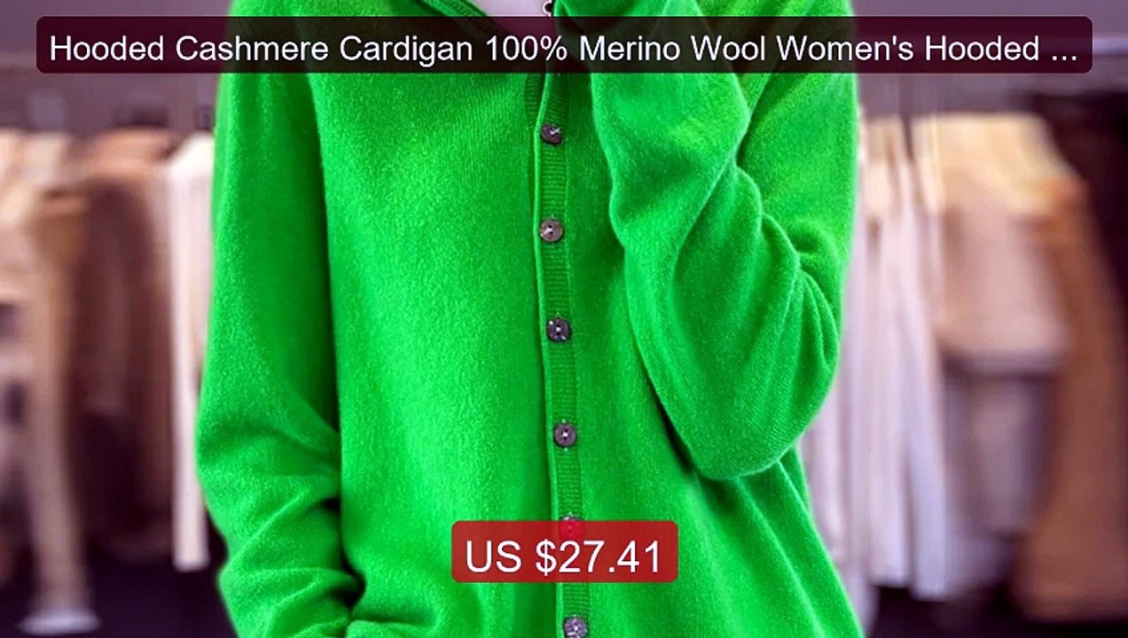 Hooded Cashmere Cardigan 100% Merino Wool Women's Hooded Swea... -- Amazing Value 2026 | Must Have!