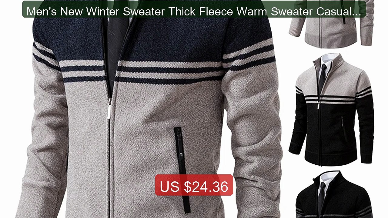 Men's New Winter Sweater Thick Fleece Warm Sweater Casual Stan... -- Hot Deal 2026 | Limited Offer!