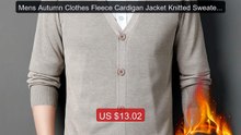 Mens Autumn Clothes Fleece Cardigan Jacket Knitted Sweater ... -- Top Pick 2026 | Unbeatable Price!