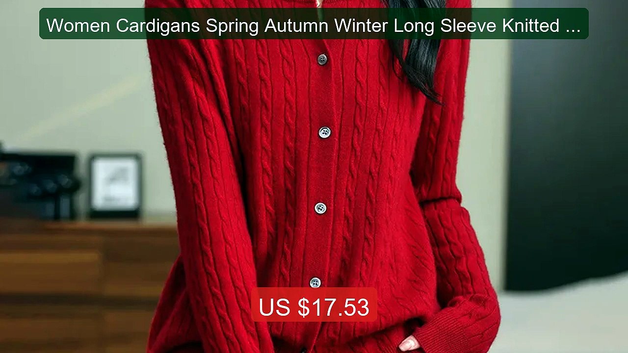 Women Cardigans Spring Autumn Winter Long Sleeve Knitted Sw... -- Top Pick 2026 | Unbeatable Price!