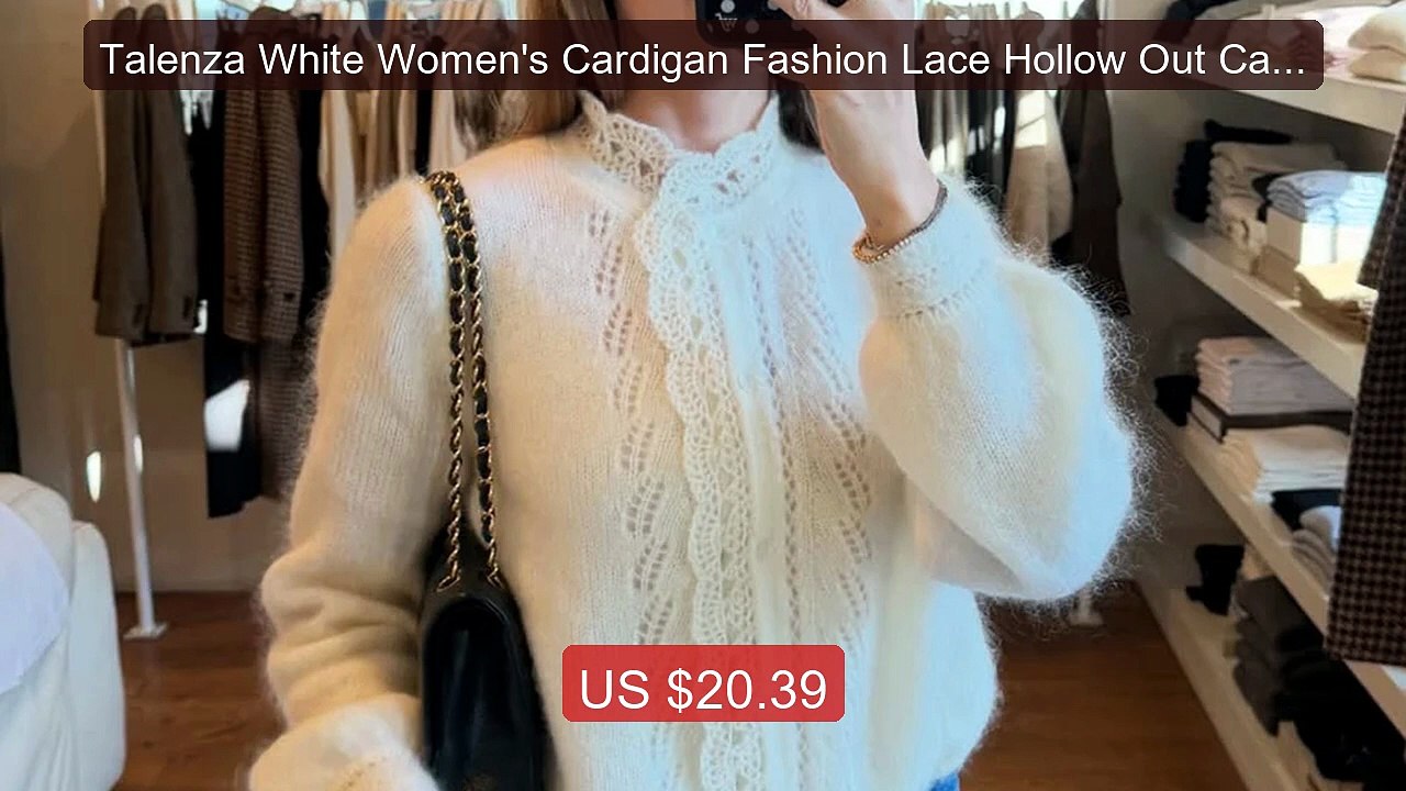 Talenza White Women's Cardigan Fashion Lace Hollow Out Casual ... -- Best Buy 2026 | Great Quality!