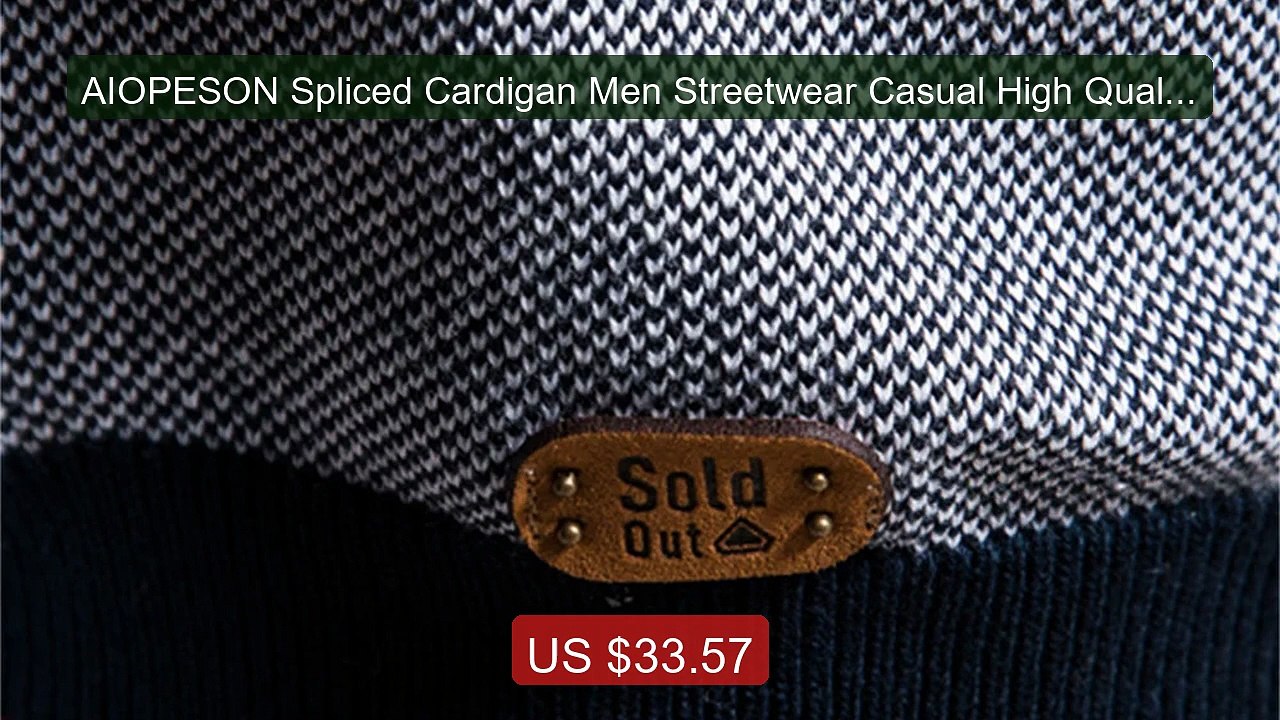 AIOPESON Spliced Cardigan Men Streetwear Casual High Qualit... -- Top Pick 2026 | Unbeatable Price!