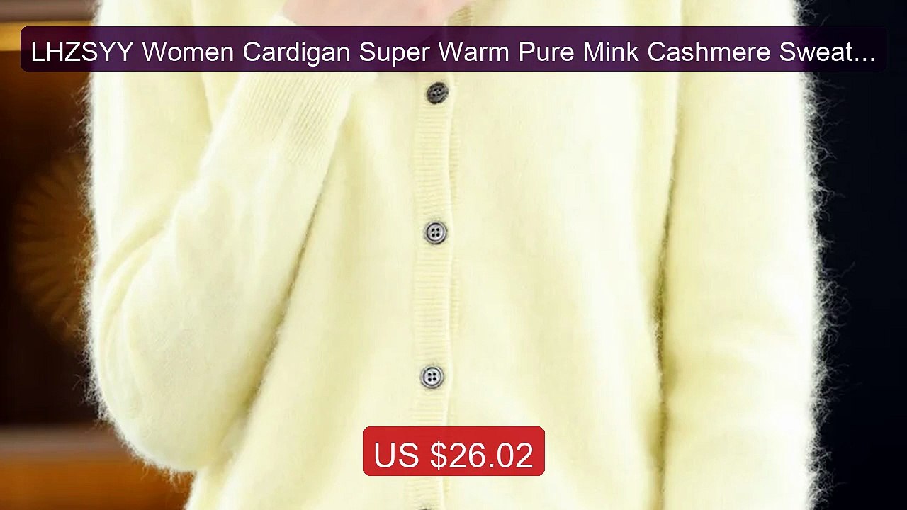 LHZSYY Women Cardigan Super Warm Pure Mink Cashmere Sweaters O... -- Hot Deal 2026 | Limited Offer!
