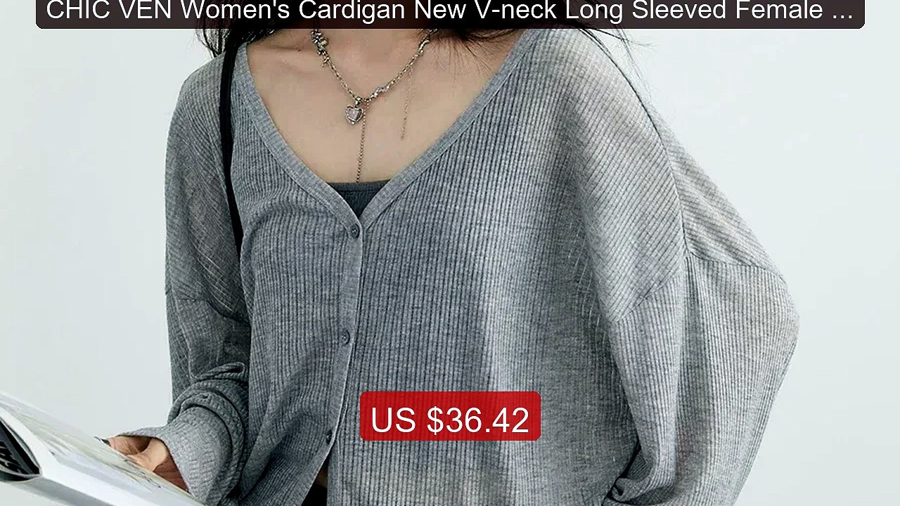 CHIC VEN Women's Cardigan New V-neck Long Sleeved Female Shirt... -- Hot Deal 2026 | Limited Offer!