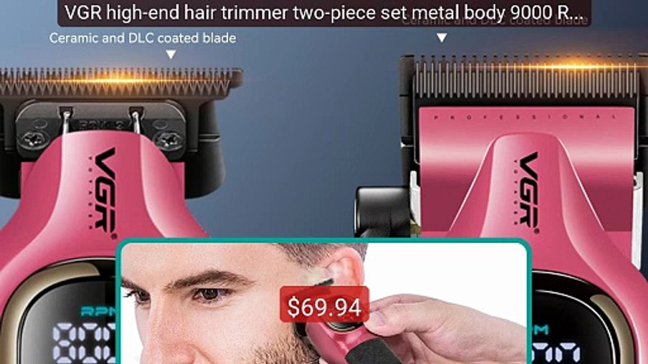 VGR high-end hair trimmer two-piece set metal body 9000 RPM ha... -- Best Buy 2026 | Great Quality!