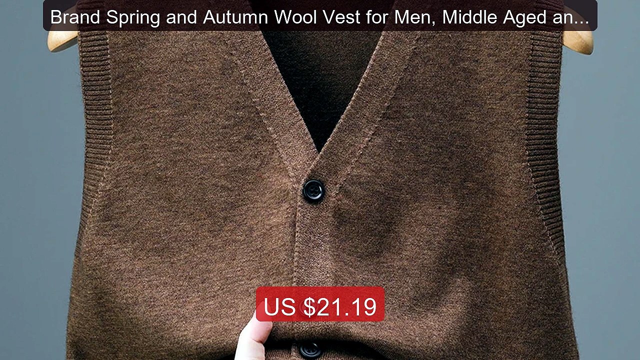 Brand Spring and Autumn Wool Vest for Men, Middle Aged and El... -- Amazing Value 2026 | Must Have!