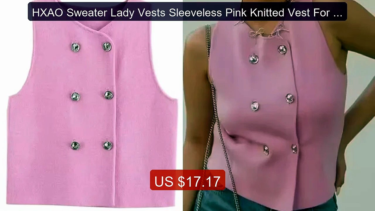 HXAO Sweater Lady Vests Sleeveless Pink Knitted Vest For Wo... -- Top Pick 2026 | Unbeatable Price!