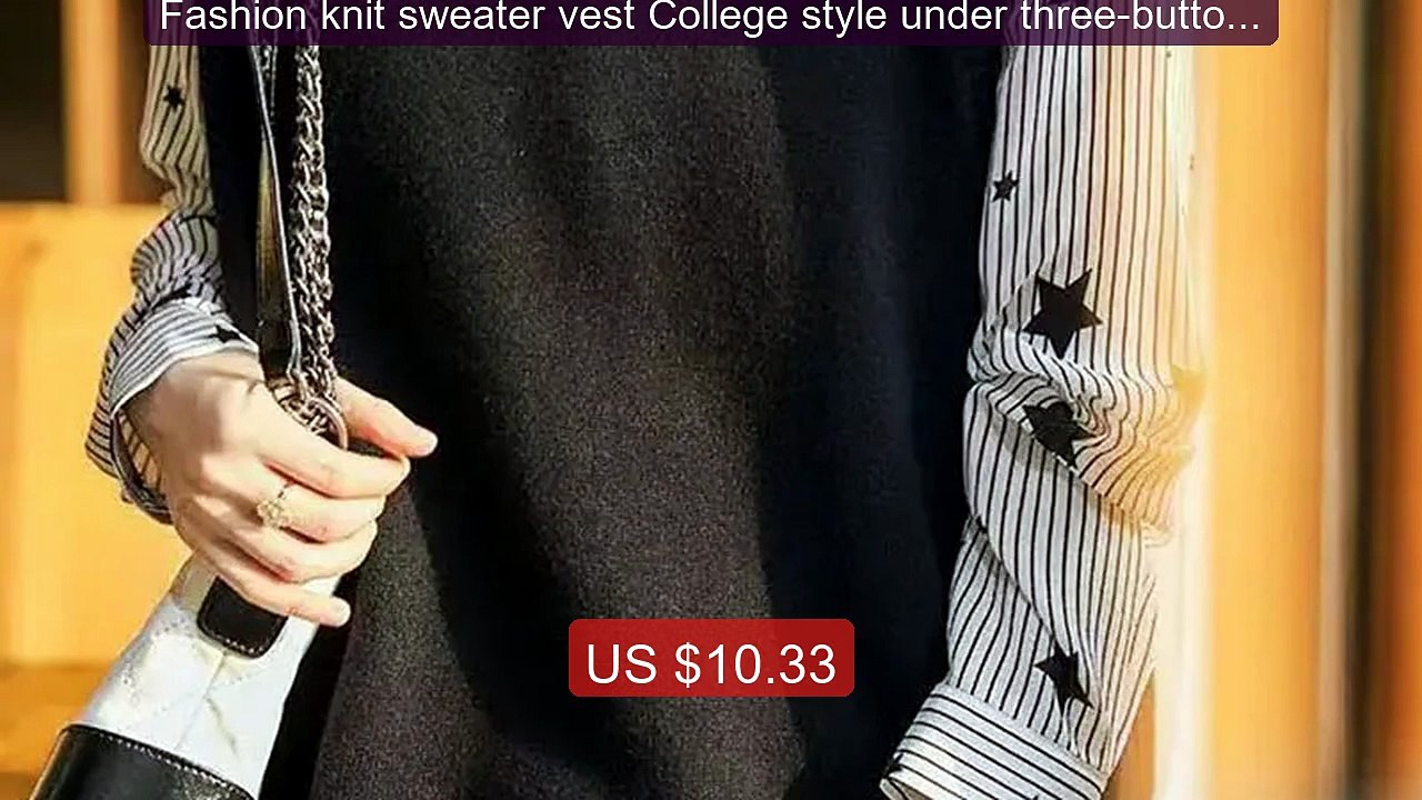 Fashion knit sweater vest College style under three-button so... -- Amazing Value 2026 | Must Have!