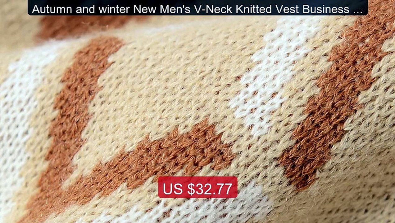 Autumn and winter New Men's V-Neck Knitted Vest Business Ca... -- Top Pick 2026 | Unbeatable Price!