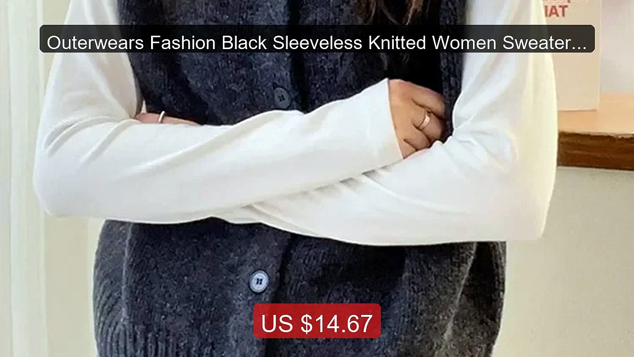 Outerwears Fashion Black Sleeveless Knitted Women Sweater Ves... -- Amazing Value 2026 | Must Have!