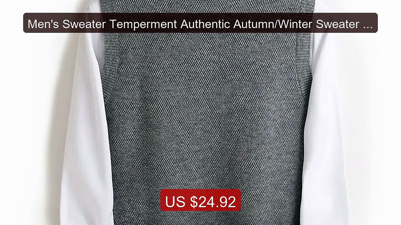 Men's Sweater Temperment Authentic Autumn/Winter Sweater Tank Top ... -- Best Deal 2026 | Shop Now!