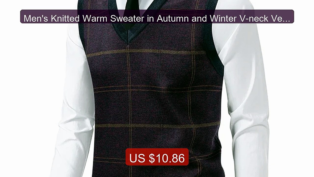 Men's Knitted Warm Sweater in Autumn and Winter V-neck Vest Di... -- Hot Deal 2026 | Limited Offer!