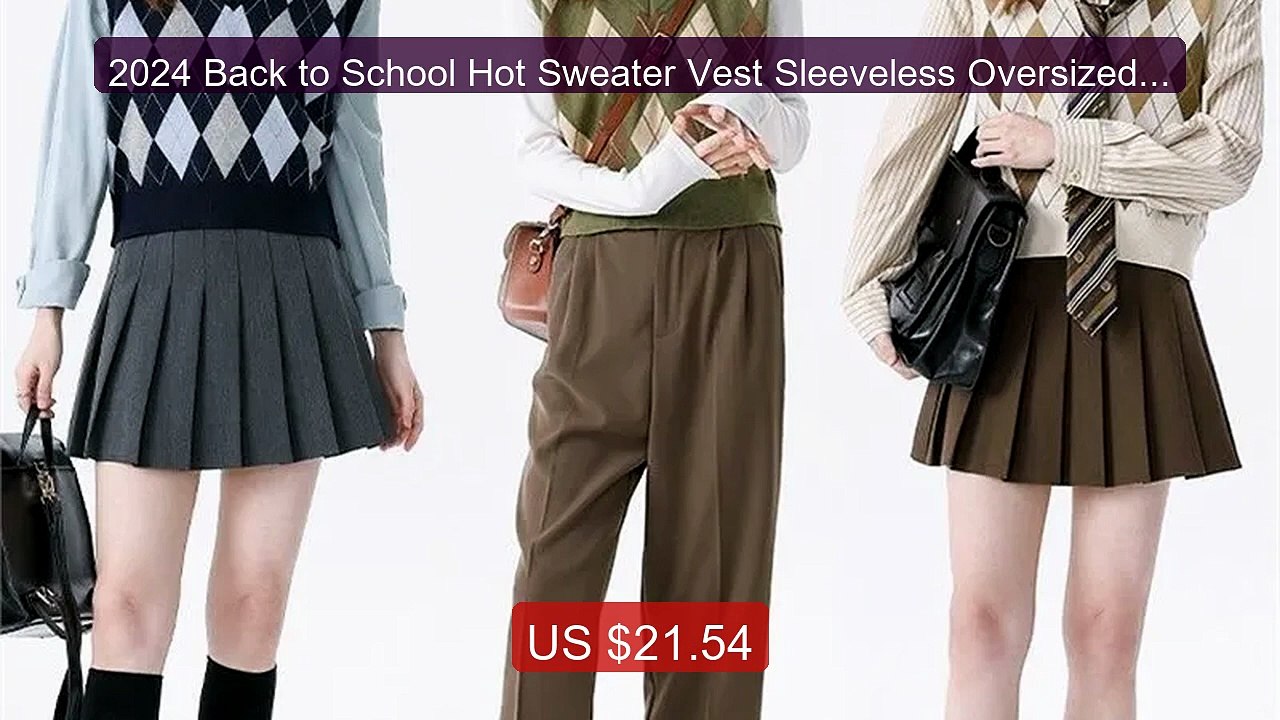 2024 Back to School Hot Sweater Vest Sleeveless Oversized V-Neck Sw... -- Top Rated 2026 | Buy Now!