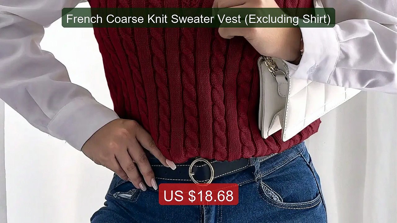 French Coarse Knit Sweater Vest (Excluding Shirt) -- Best Buy 2026 | Great Quality!