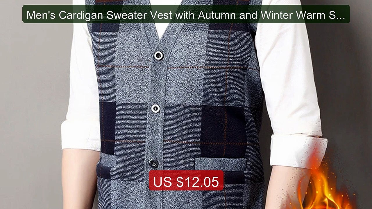 Men's Cardigan Sweater Vest with Autumn and Winter Warm Slim K... -- Best Buy 2026 | Great Quality!