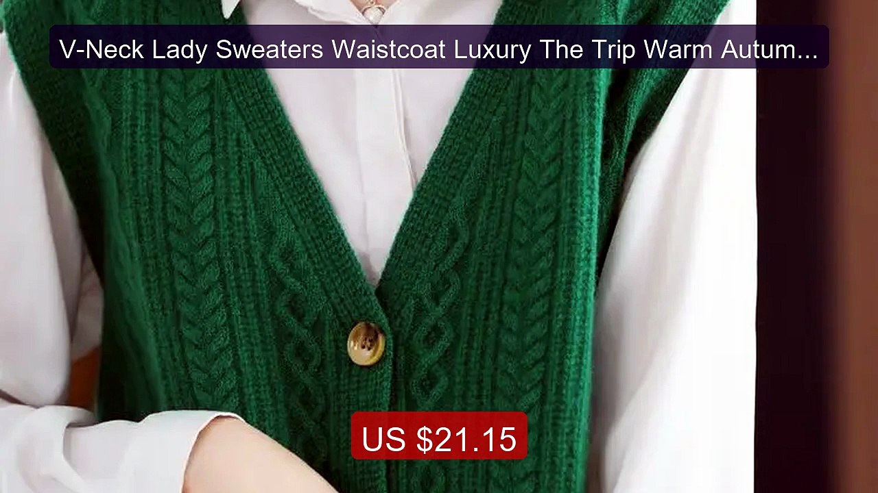 V-Neck Lady Sweaters Waistcoat Luxury The Trip Warm Autumn Win... -- Best Buy 2026 | Great Quality!