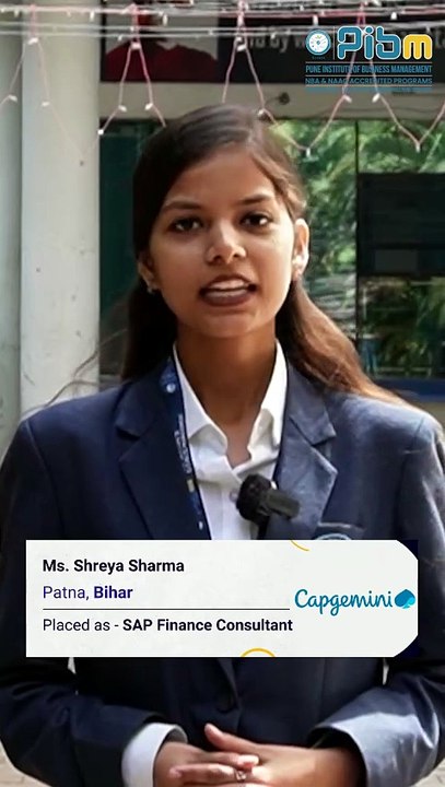 PIBM to Capgemini | MBA & PGDM Placements | Shreya Sharma | Batch 2024–26