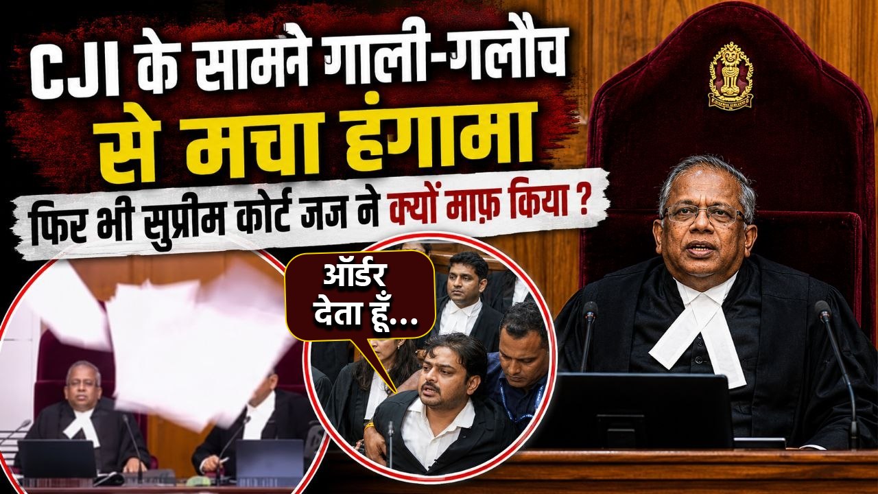 Supreme Court में Judges के सामने फेंके कागज! सामने गाली-गलौच के बावजूद CJI ने क्यों किया माफ़ ?