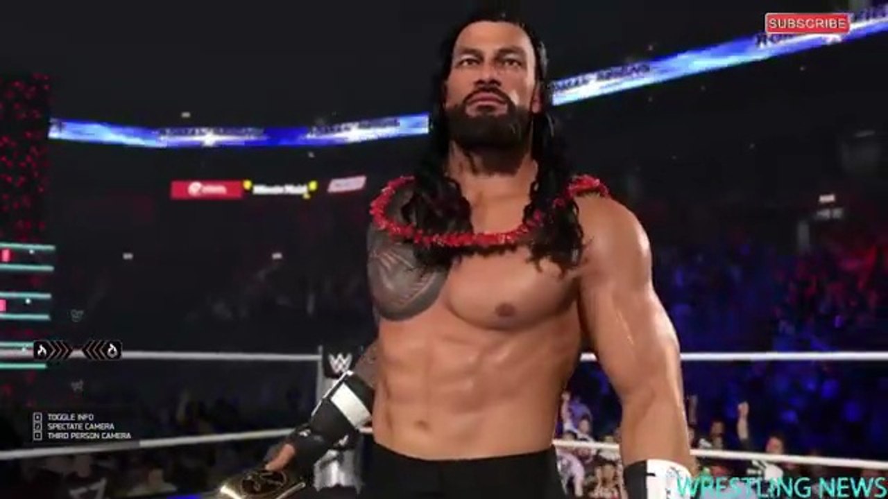 Roman Reigns vs BodyBuilder Girl Amber Wonder Woman Match