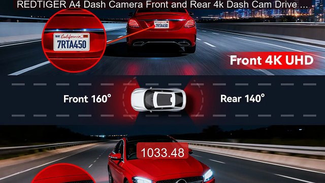 REDTIGER A4 Dash Camera Front and Rear 4k Dash Cam Drive Recor... Hot Deal 2026 | Limited Offer!