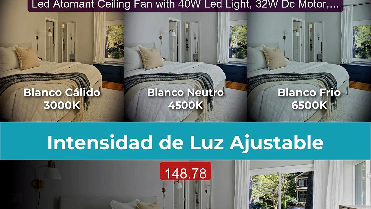 Led Atomant Ceiling Fan with 40W Led Light, 32W Dc Motor, Cct ... -- Best Buy 2026 | Great Quality!