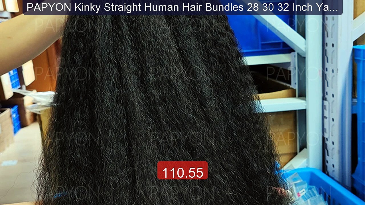 PAPYON Kinky Straight Human Hair Bundles 28 30 32 Inch Yaki St... -- Hot Deal 2026 | Limited Offer!