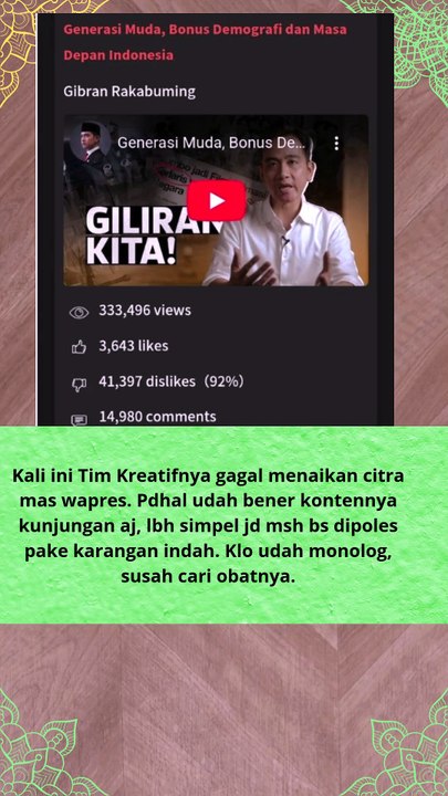 Klo udah monolog, susah cari obatnya..