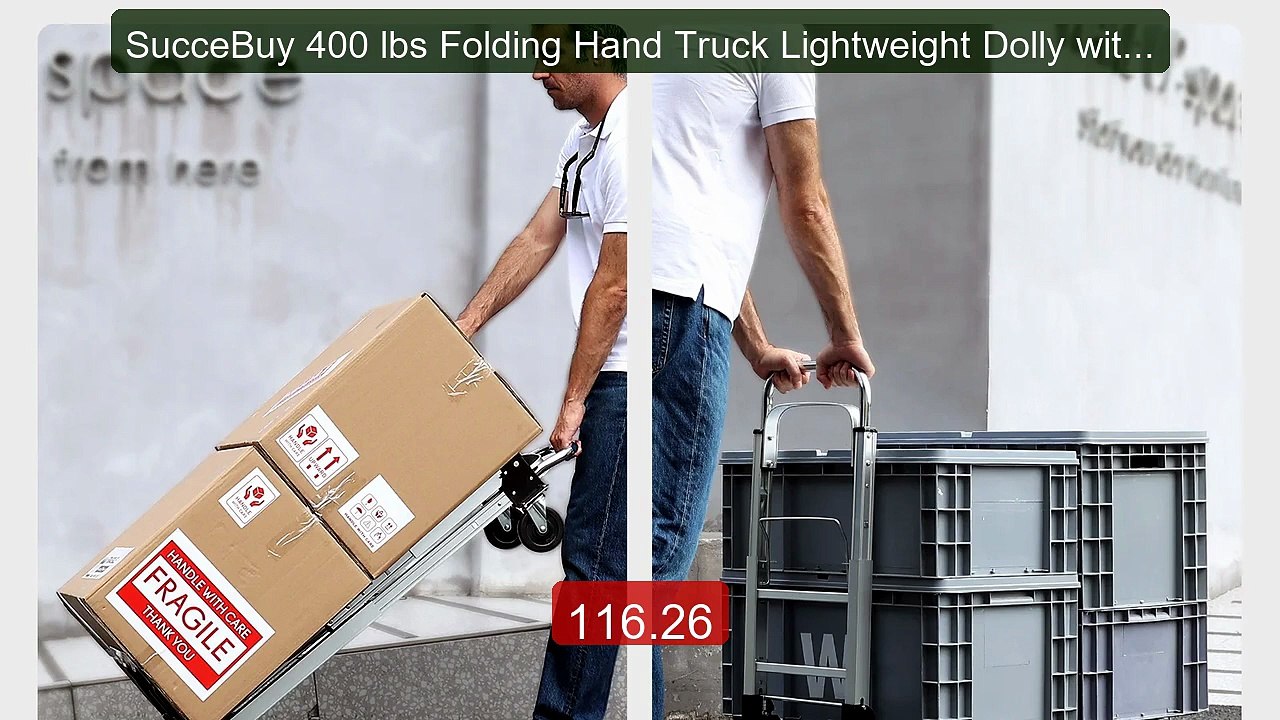 SucceBuy 400 lbs Folding Hand Truck Lightweight Dolly with Whe... -- Hot Deal 2026 | Limited Offer!