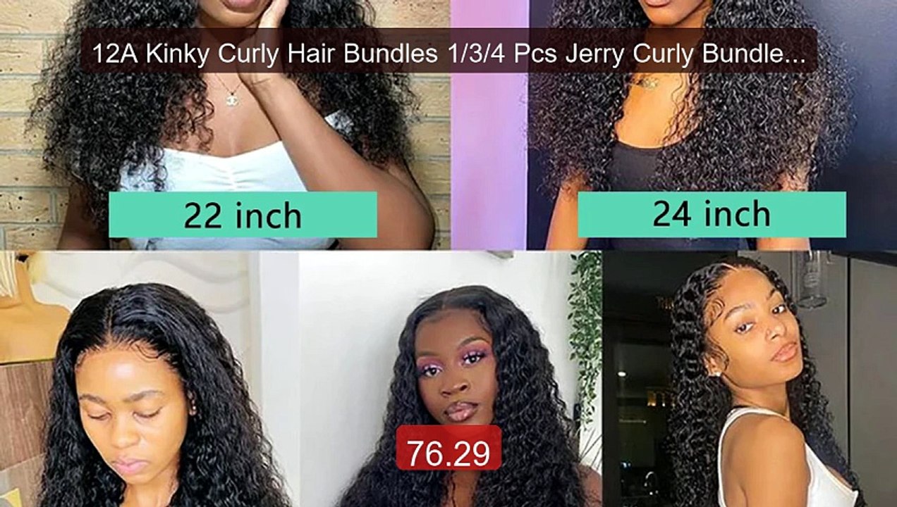 12A Kinky Curly Hair Bundles 1/3/4 Pcs Jerry Curly Bundles Human H... -- Best Deal 2026 | Shop Now!