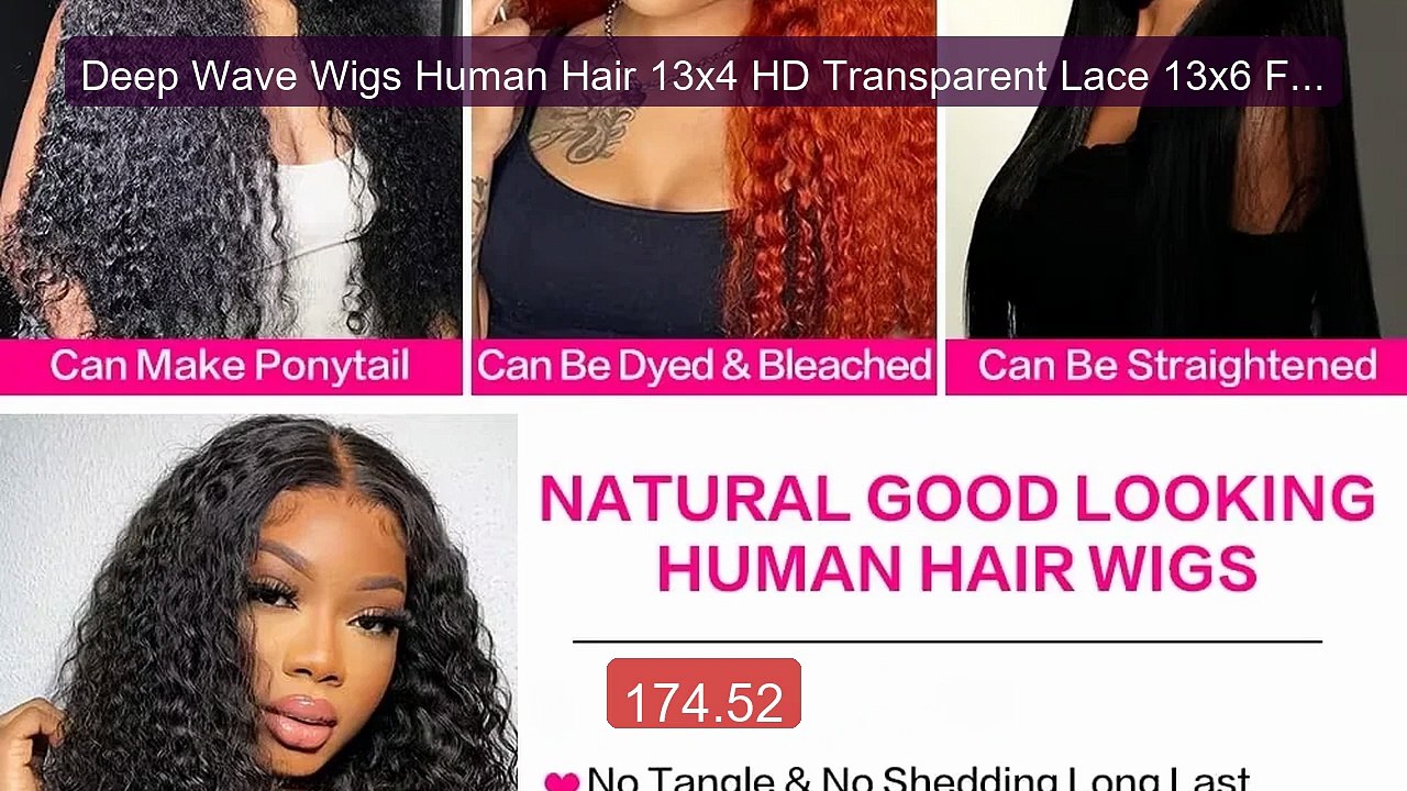 Deep Wave Wigs Human Hair 13x4 HD Transparent Lace 13x6 Ful... -- Top Pick 2026 | Unbeatable Price!