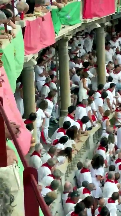 La Plaza de Toros de Pamplona planta cara a dos violentos proetarras que intentaron arrancar una bandera de España