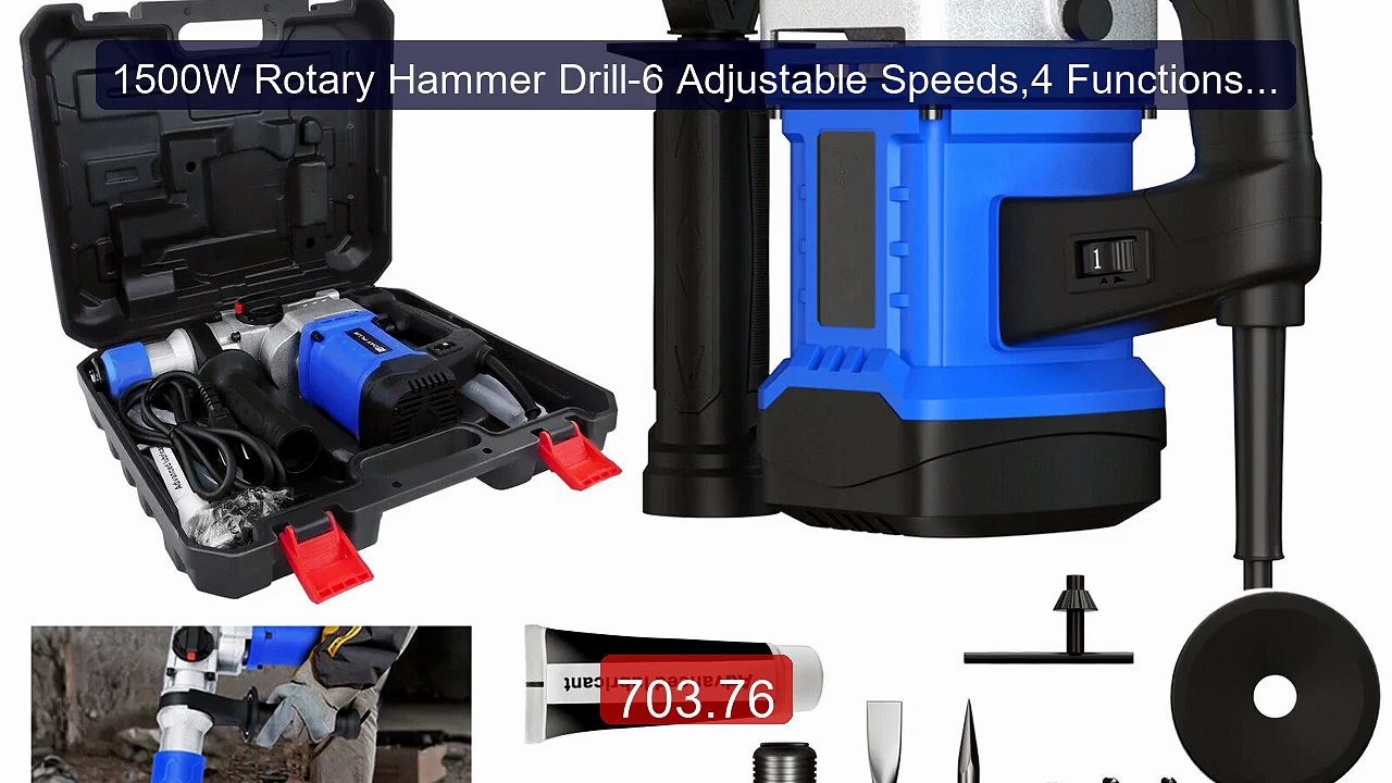 1500W Rotary Hammer Drill-6 Adjustable Speeds,4 Functions,Electric... -- Best Deal 2026 | Shop Now!