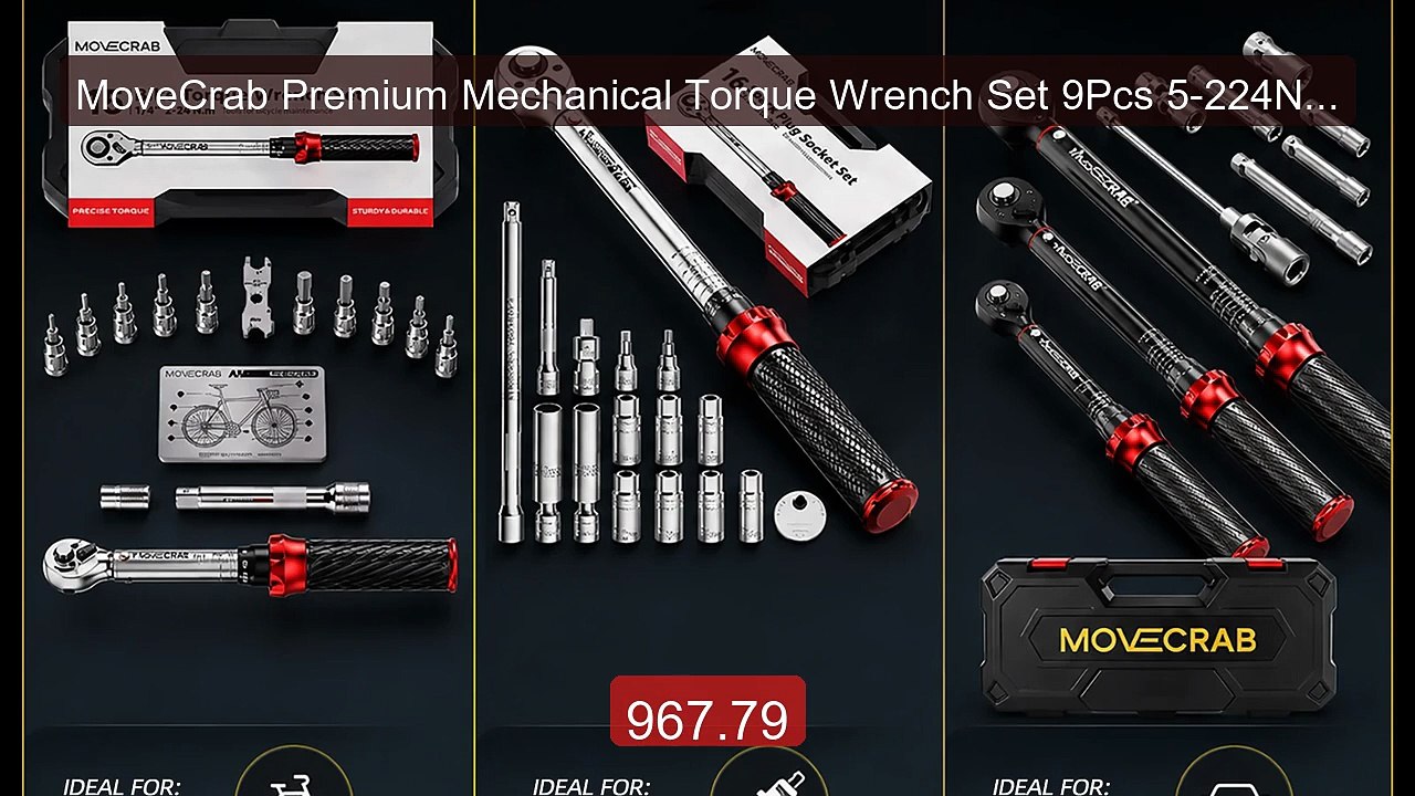 MoveCrab Premium Mechanical Torque Wrench Set 9Pcs 5-224N.m/4-165F... -- Best Deal 2026 | Shop Now!