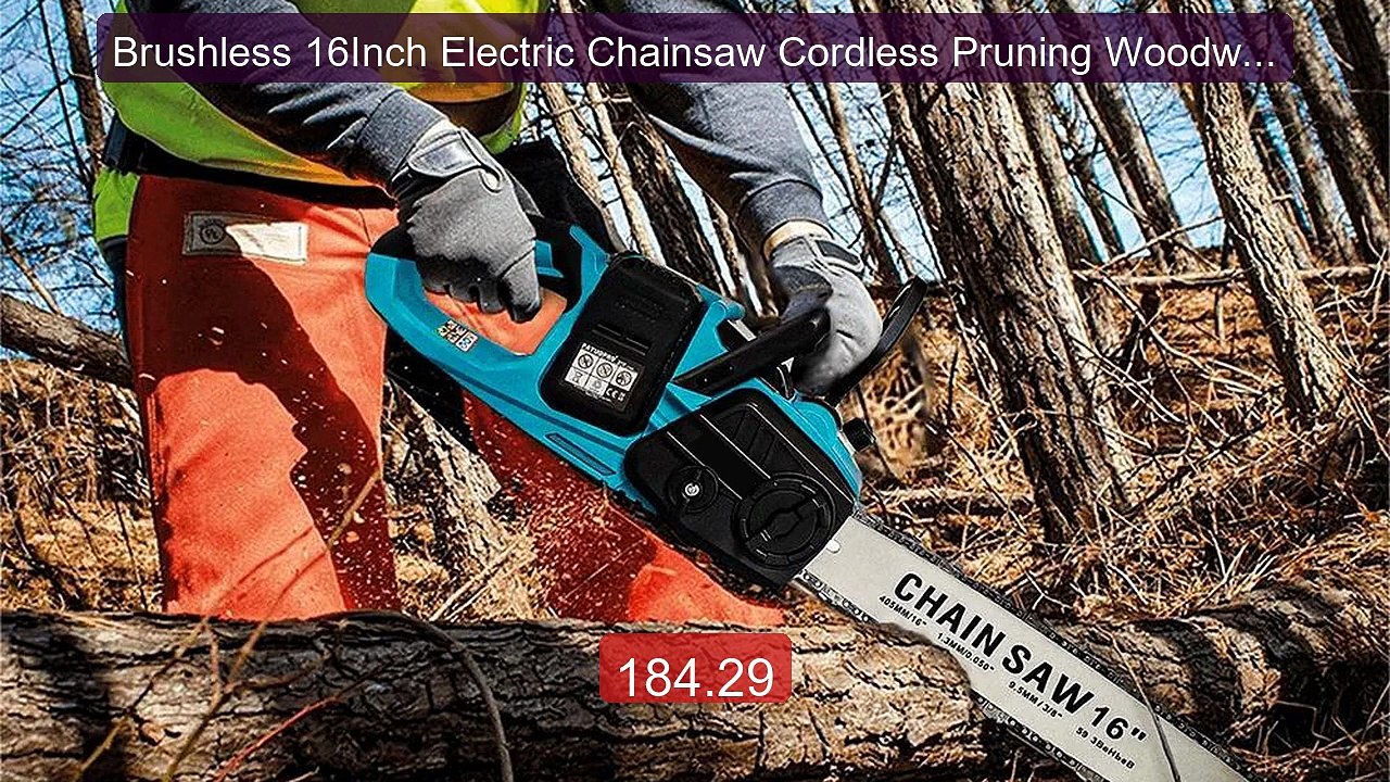 Brushless 16Inch Electric Chainsaw Cordless Pruning Woodworkin... -- Best Buy 2026 | Great Quality!