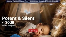 50 CM Ceiling Lamp Fan High-grade Acrylic Electric Fan Living ... -- Hot Deal 2026 | Limited Offer!