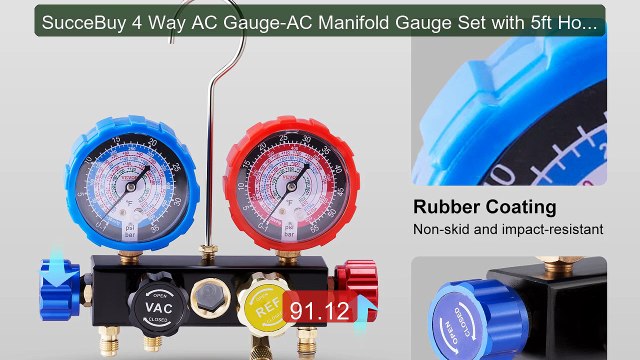 SucceBuy 4 Way AC Gauge-AC Manifold Gauge Set with 5ft Hose... Top Pick 2026 | Unbeatable Price!