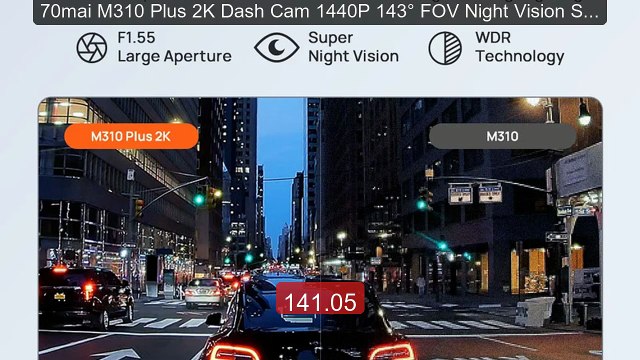 70mai M310 Plus 2K Dash Cam 1440P 143° FOV Night Vision Smart Voice... Top Rated 2026 | Buy Now!