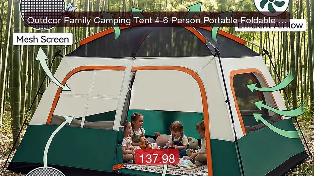 Outdoor Family Camping Tent 4-6 Person Portable Foldable Wa... Top Pick 2026 | Unbeatable Price!