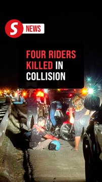 Four motorcyclists killed in LPT crash involving 12 bikes and a car